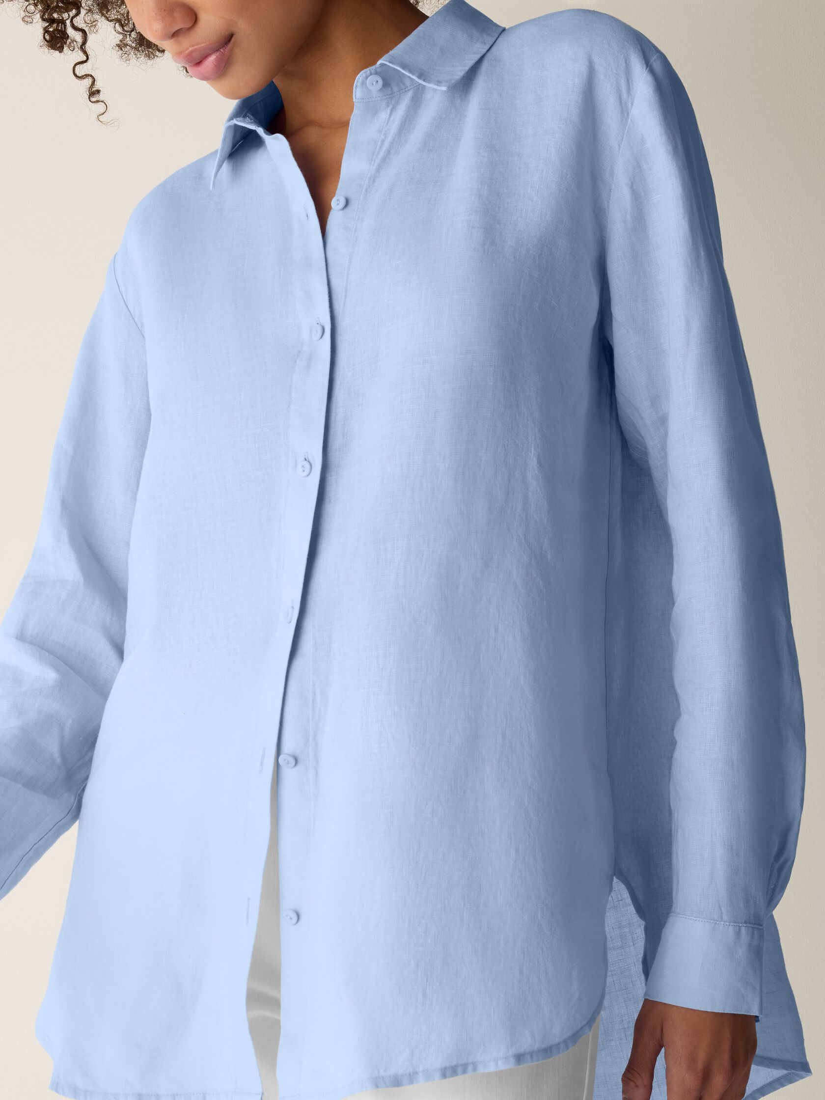 (Pre-Order) Eileen Fisher Classic Collar Long Shirt