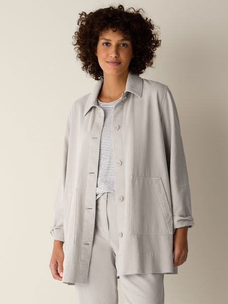 Eileen Fisher Classic Collar Long Jacket