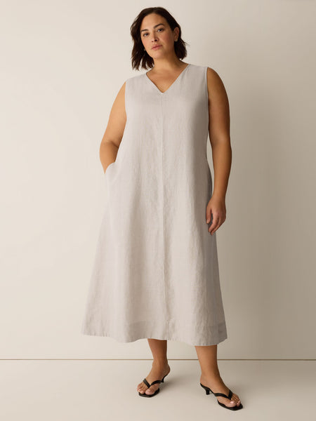 Eileen Fisher V-Neck Floor Length Dress