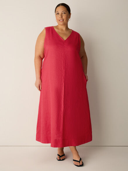 Eileen Fisher V-Neck Floor Length Dress