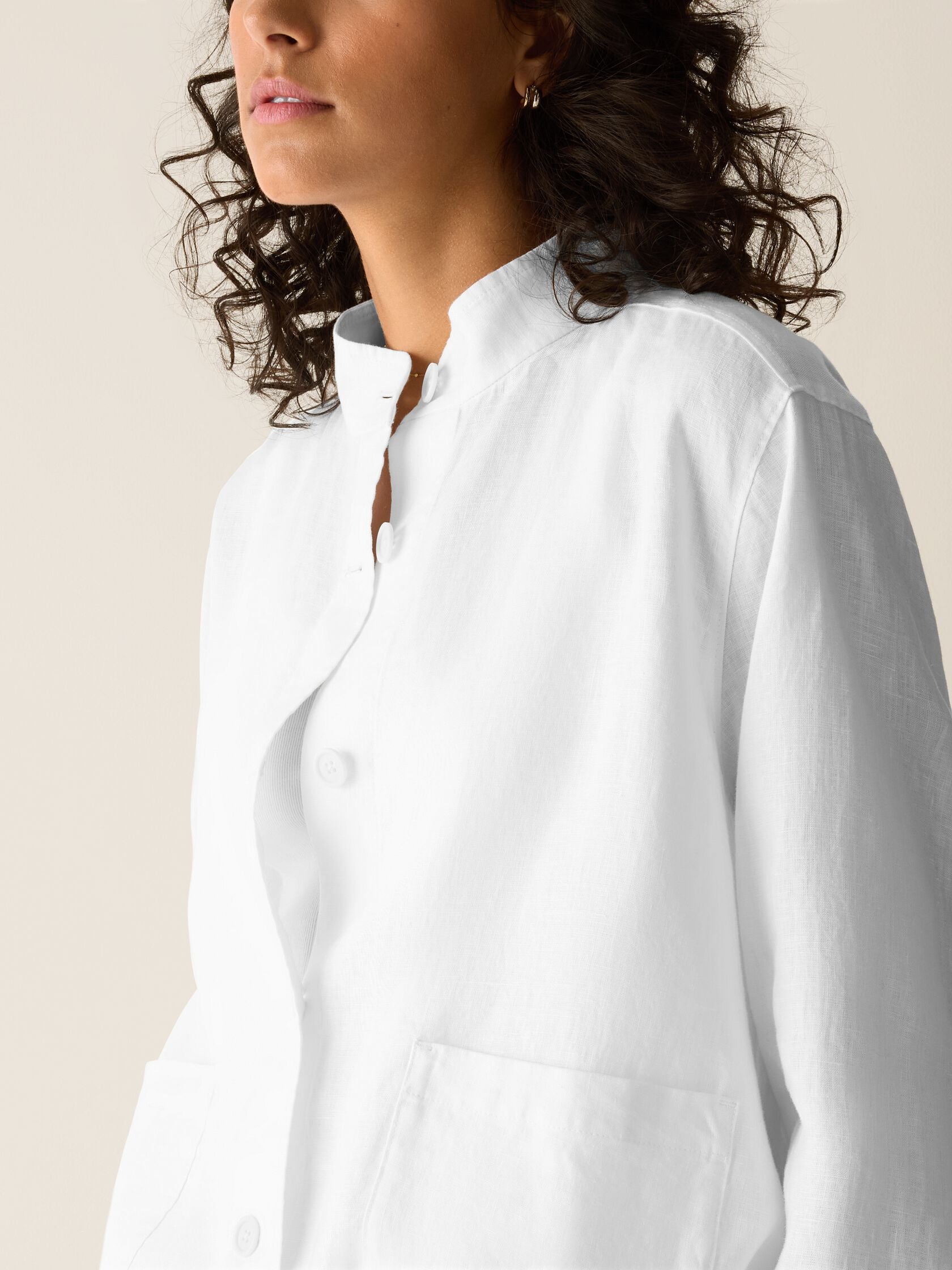 (Pre-Order) Eileen Fisher Stand Collar Jacket