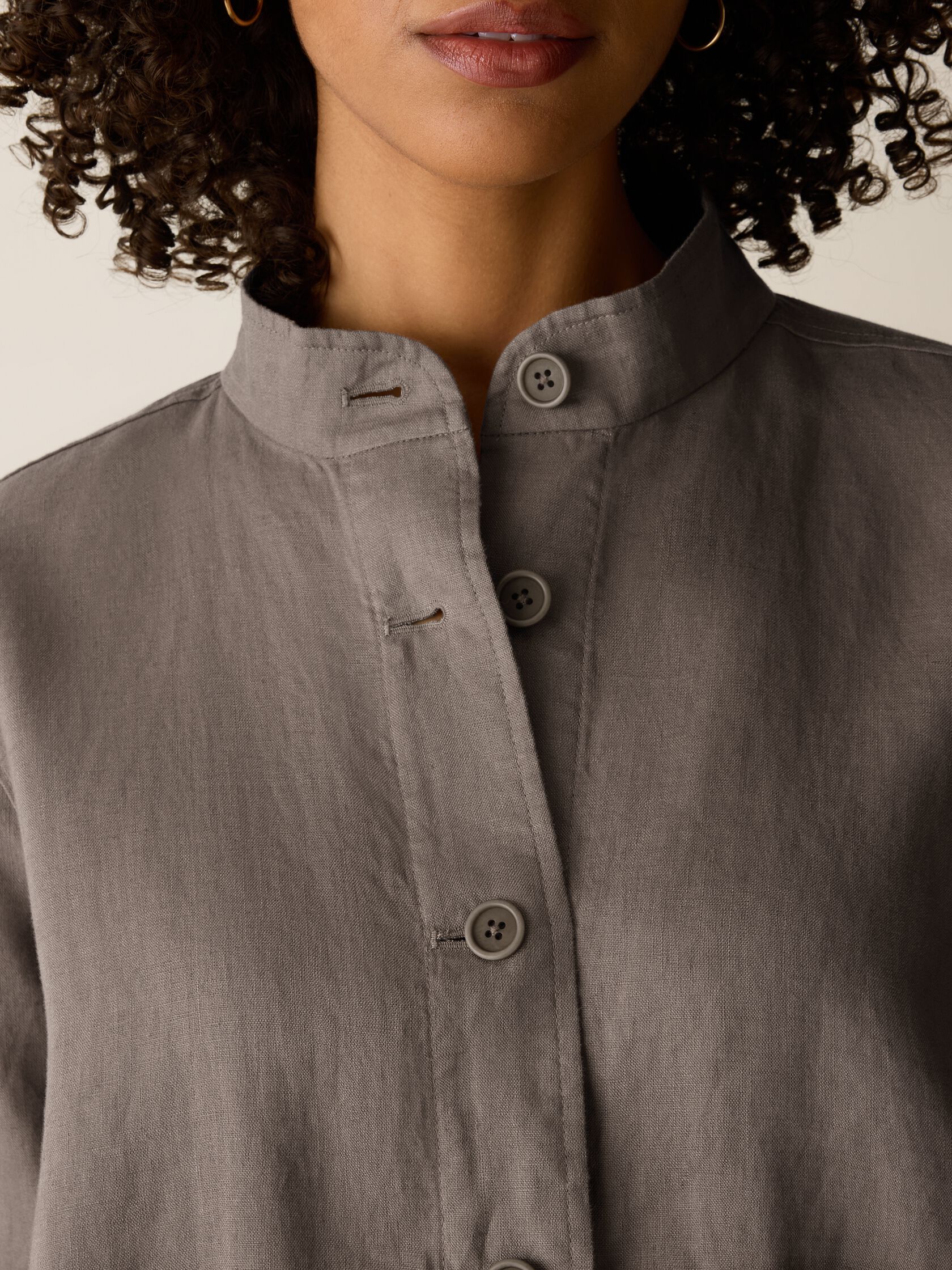 Eileen Fisher Stand Collar Jacket