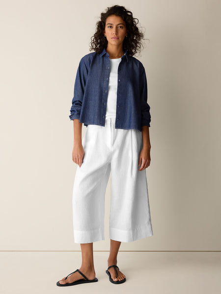 (Pre-Order) Eileen Fisher High-Waisted Wide Cropped Trouser