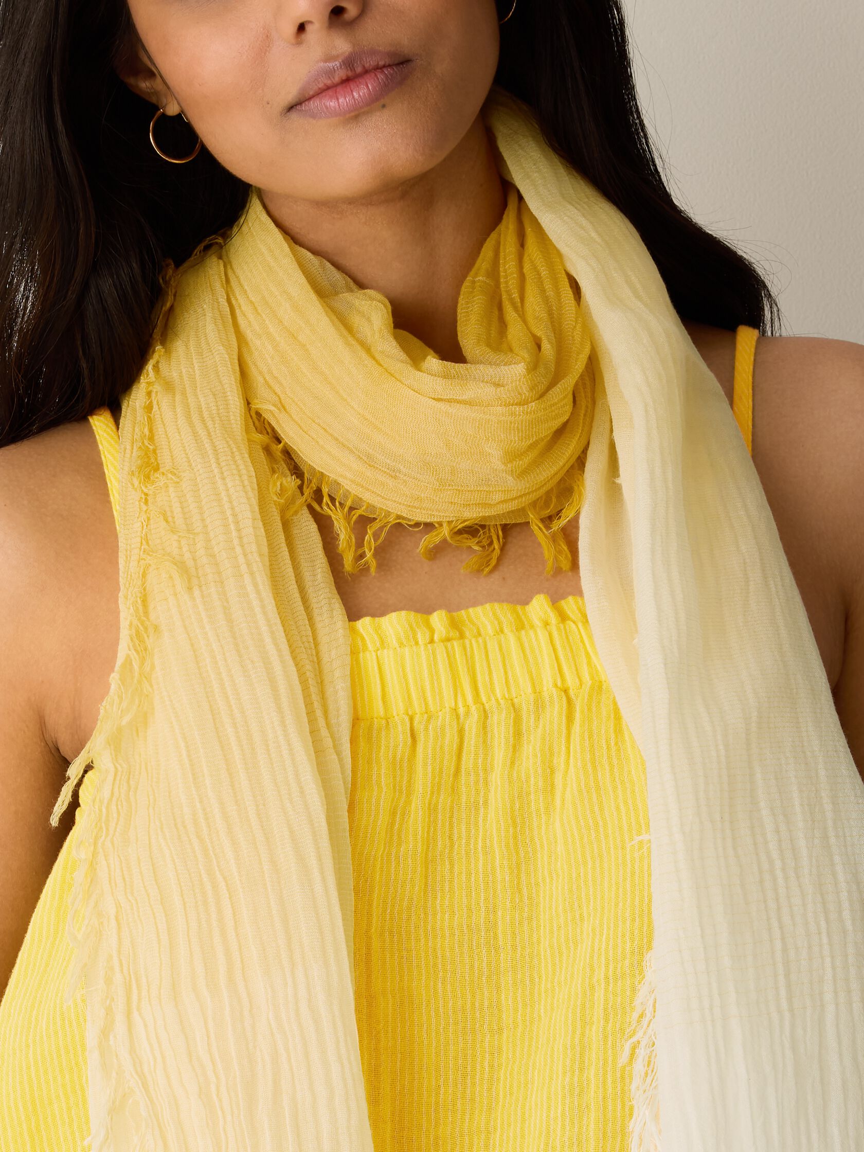 Eileen Fisher Watercolor Cotton Gauze Scarf