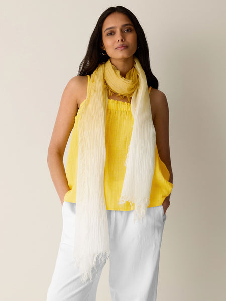Eileen Fisher Watercolor Cotton Gauze Scarf