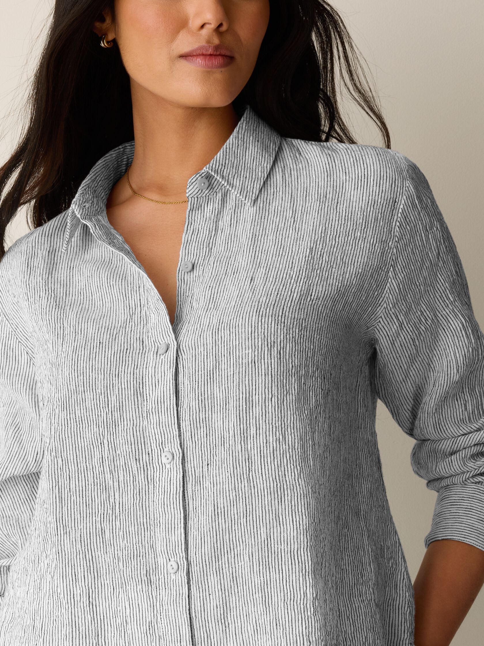 Eileen Fisher Classic Collar Easy Shirt
