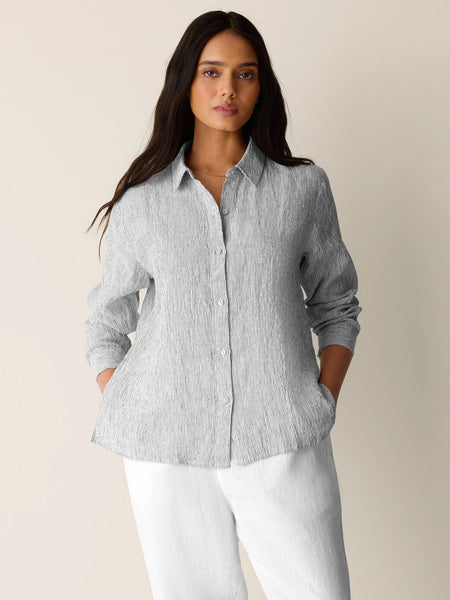 (Pre-Order) Eileen Fisher Classic Collar Easy Shirt