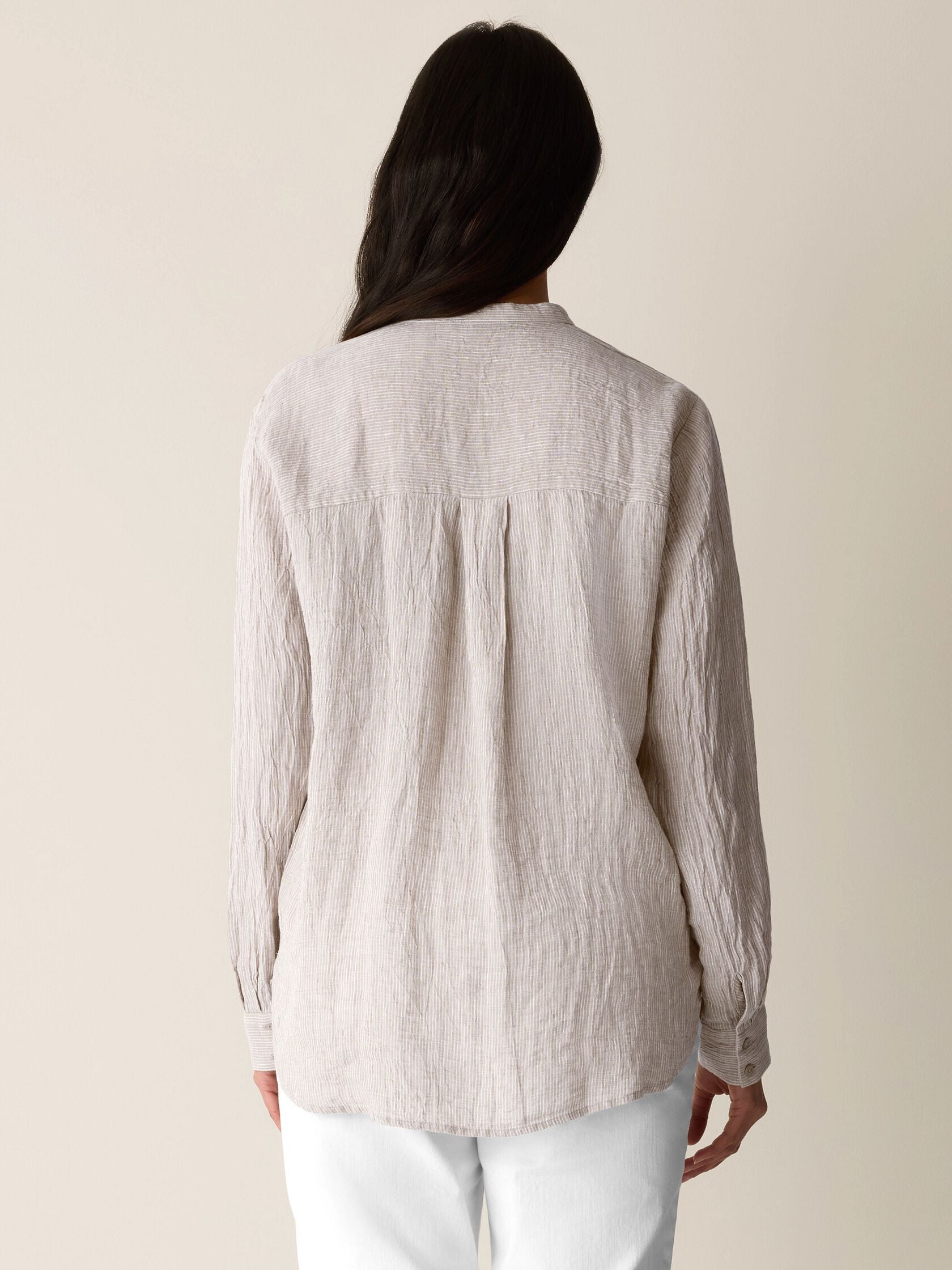 Eileen Fisher Mandarin Collar Shirt