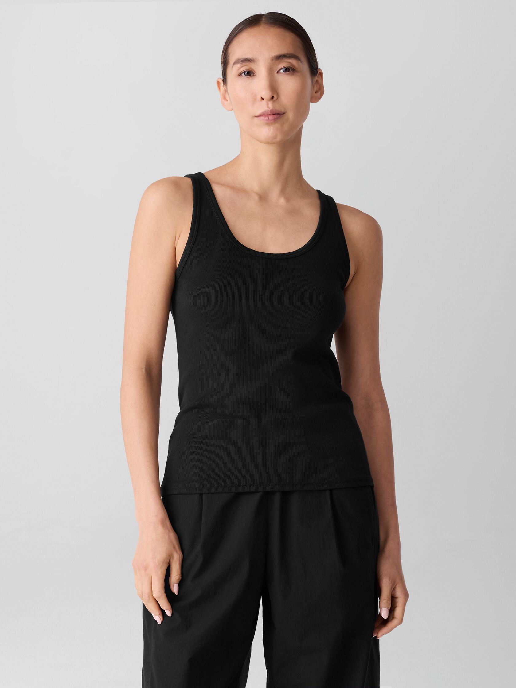 (Pre-Order) Eileen Fisher Scoop Neck Slim Tank