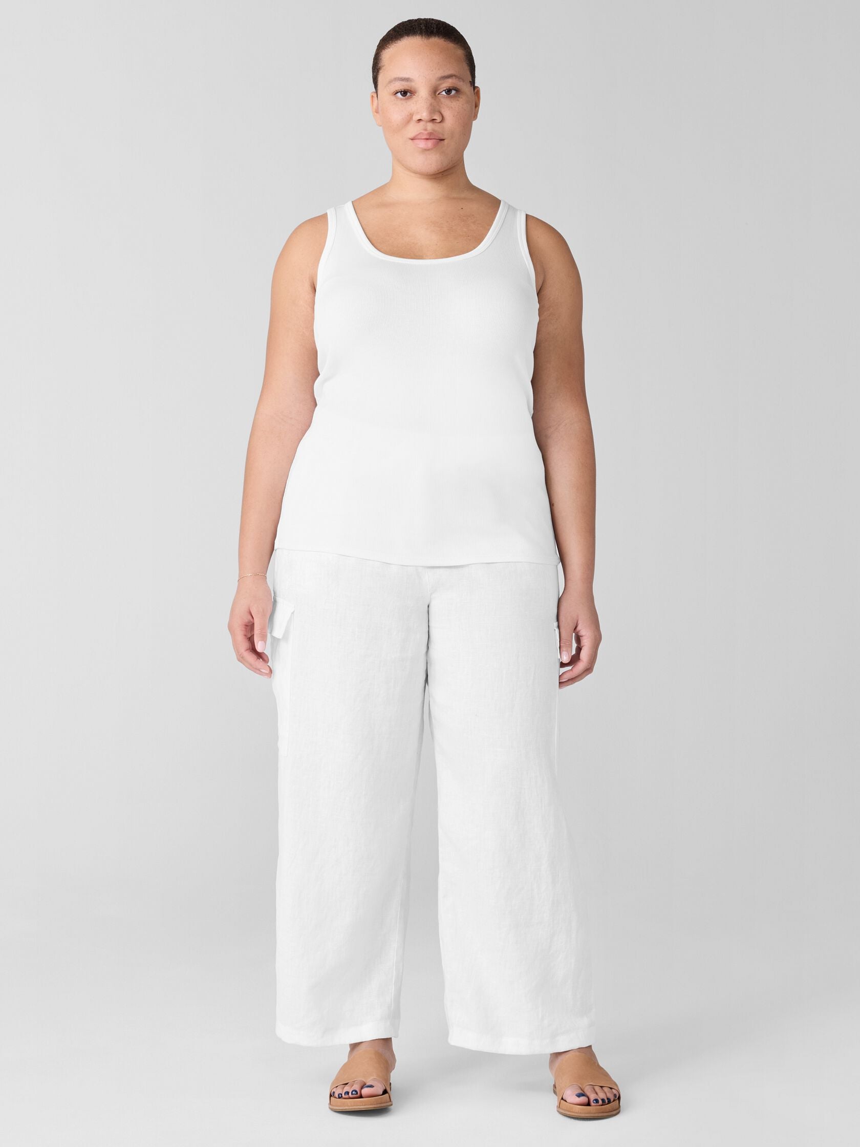 (Pre-Order) Eileen Fisher Scoop Neck Slim Tank