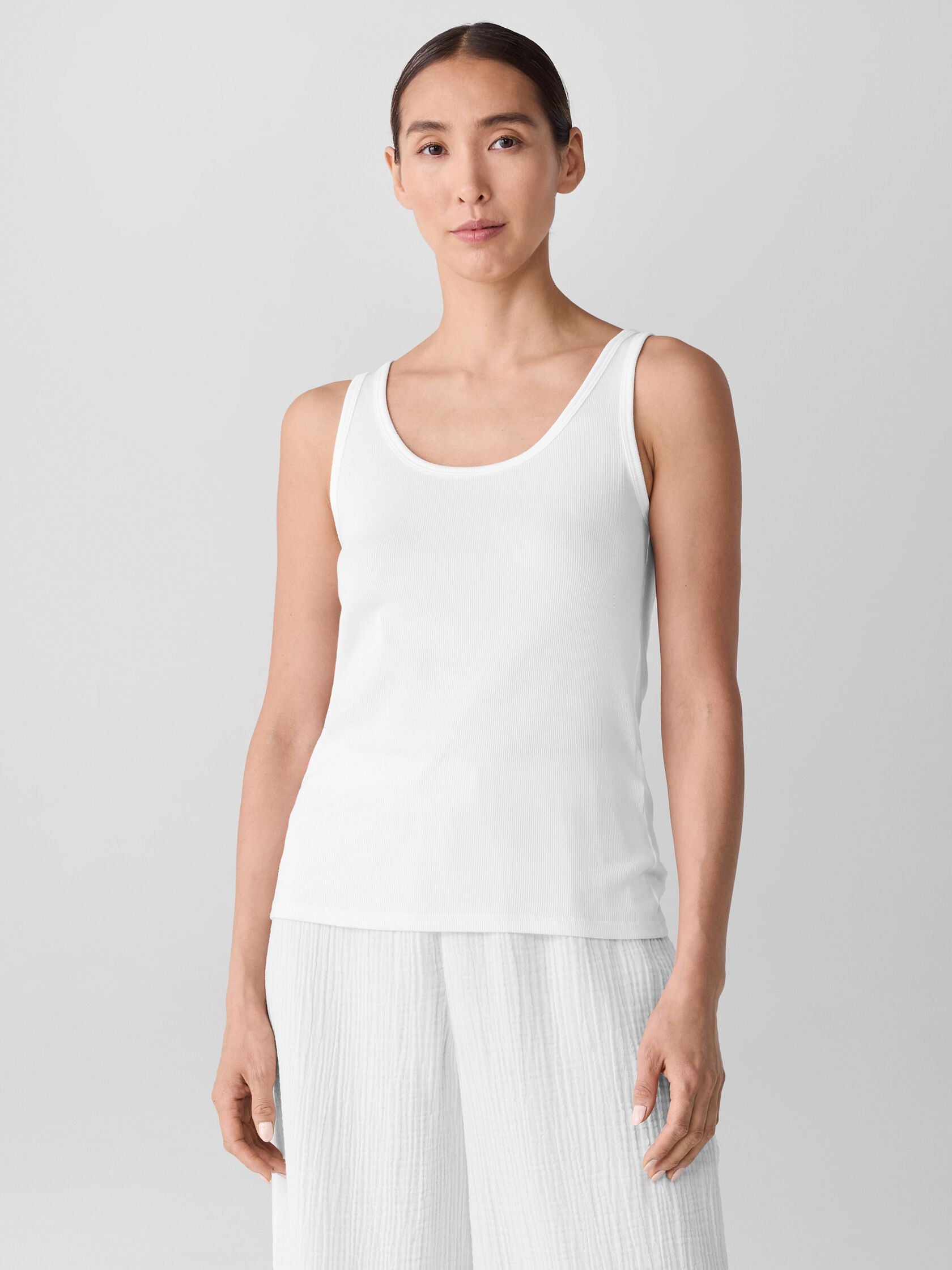 (Pre-Order) Eileen Fisher Scoop Neck Slim Tank