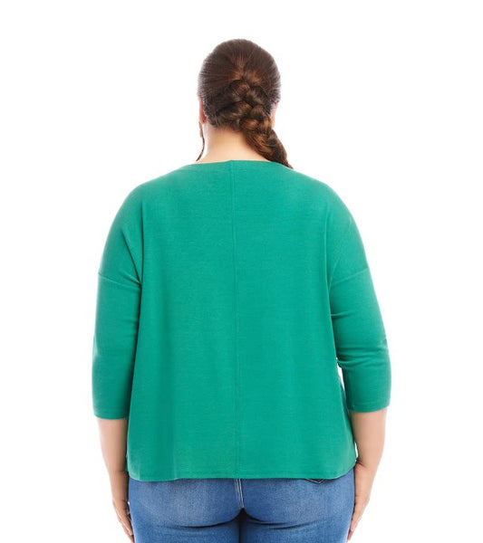 Karen Kane 3/4 Sleeve Boatneck Top