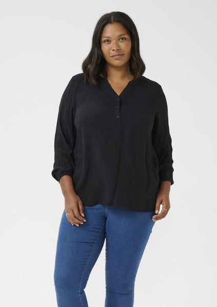 Kaffe Curve Mahlena Long Sleeve Blouse