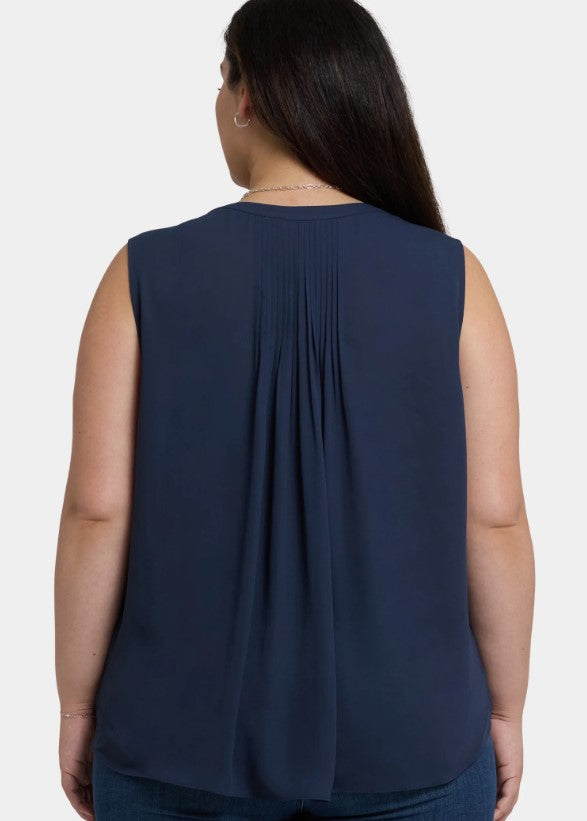 NYDJ Sleeveless Pintuck Blouse