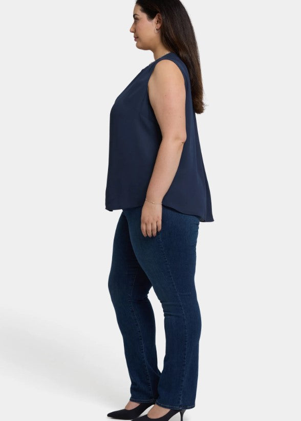 NYDJ Sleeveless Pintuck Blouse