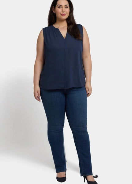 NYDJ Sleeveless Pintuck Blouse