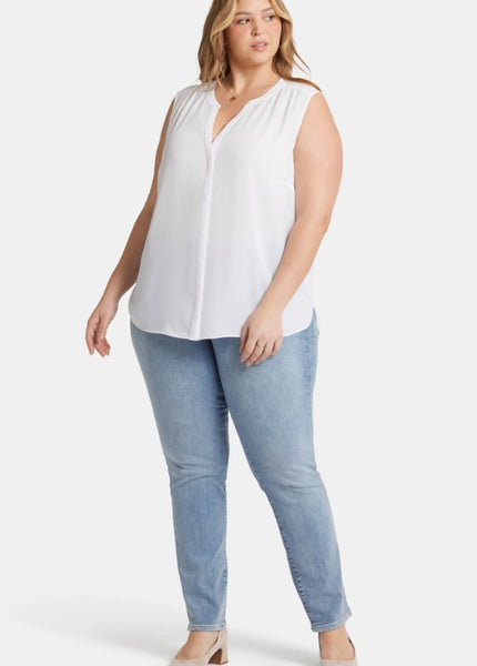 NYDJ Sleeveless Pintuck Blouse