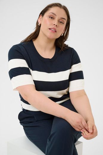 Kaffe Curve Lizzy Striped Pullover