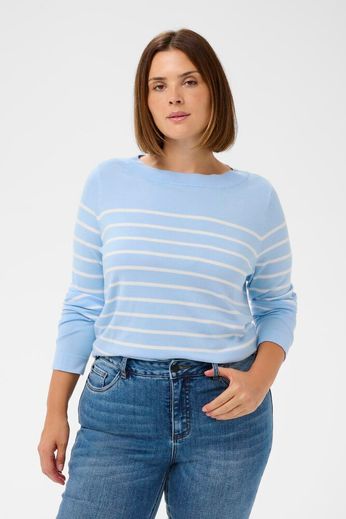 Kaffe Curve Lizzy Striped Boatneck