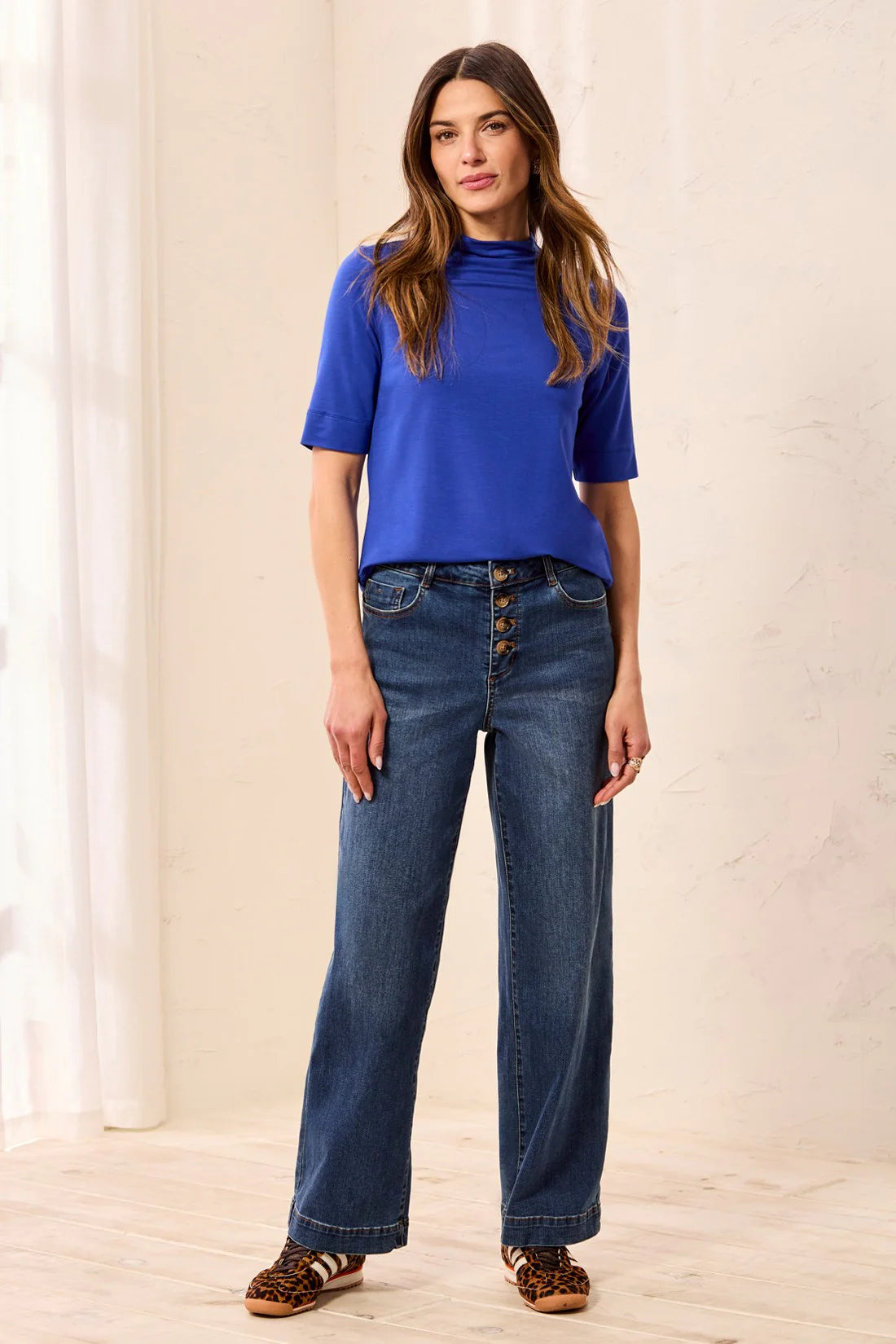 Tribal Audrey Button Fly Denim Jeans