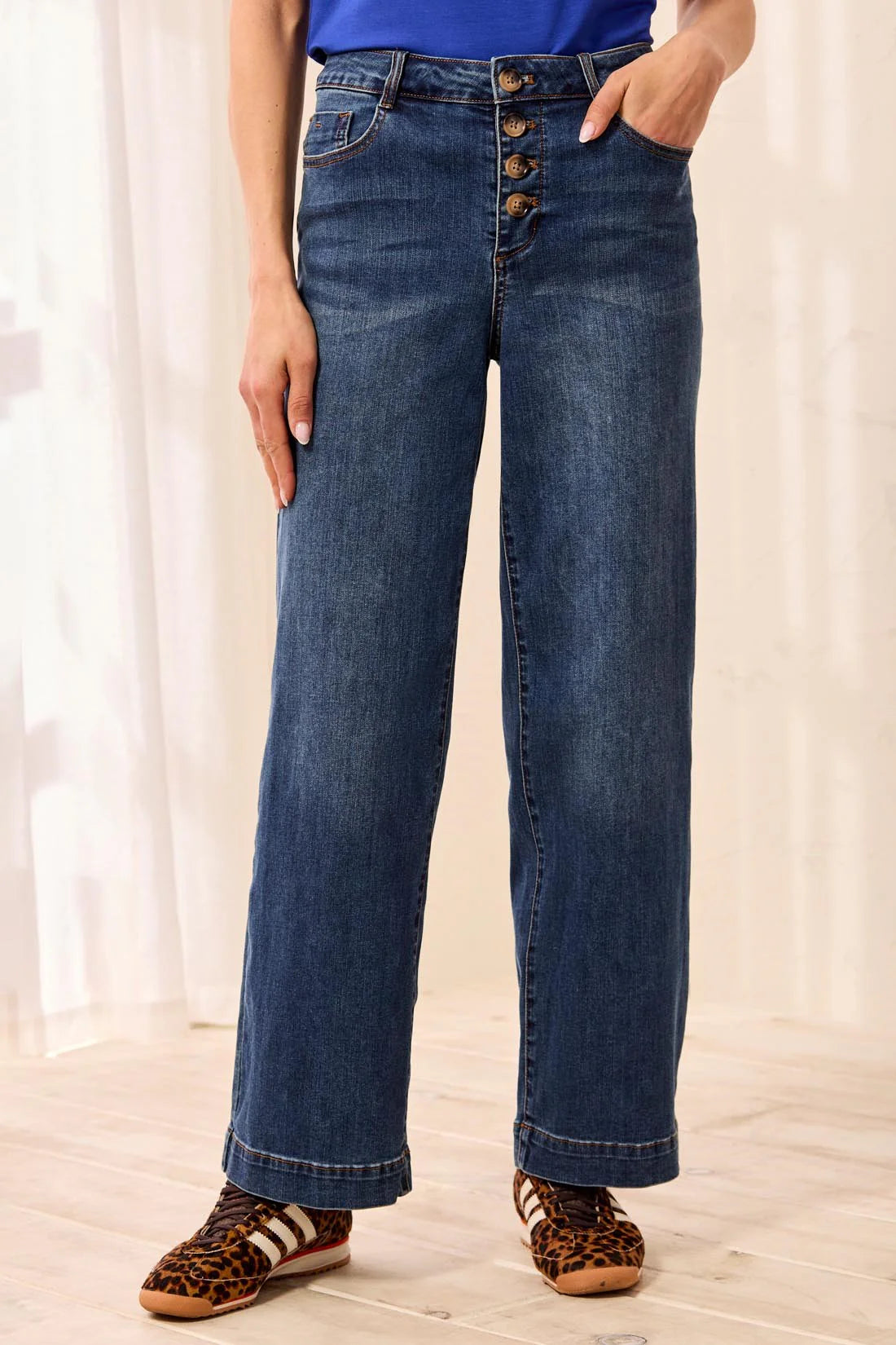 Tribal Audrey Button Fly Denim Jeans