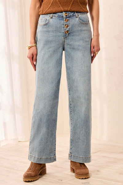 Tribal Audrey Button Fly Denim Jeans
