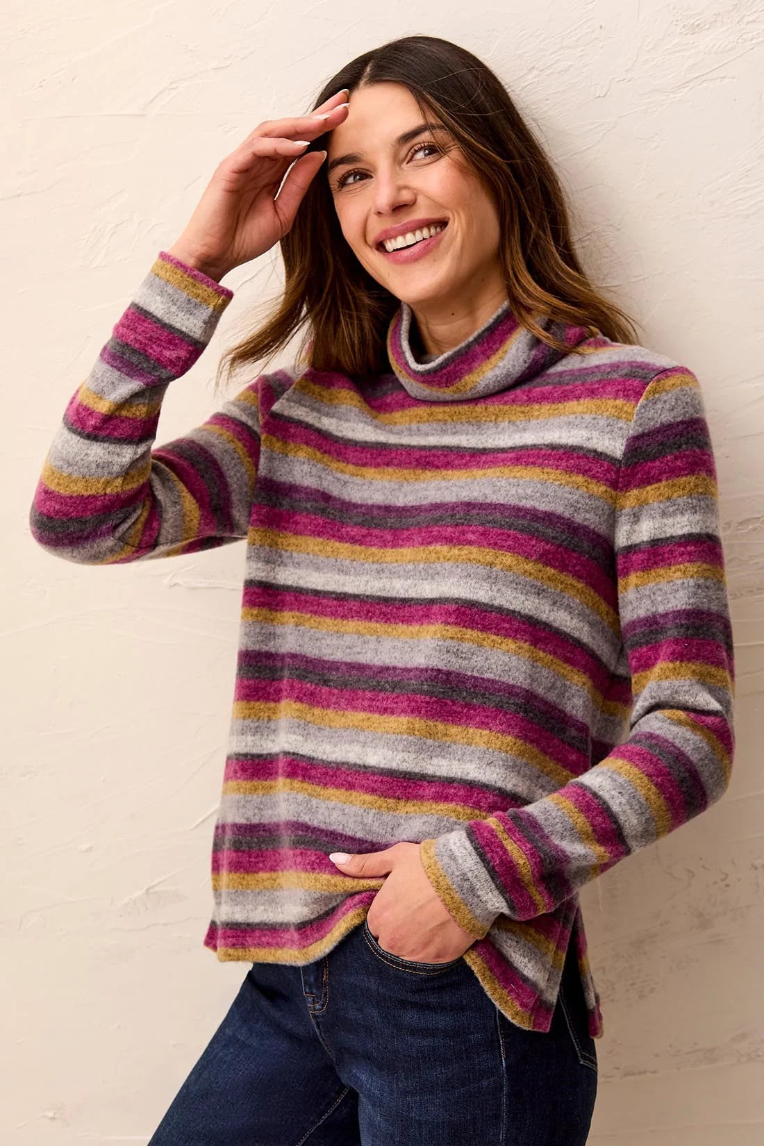 Tribal Funnel Neck Top