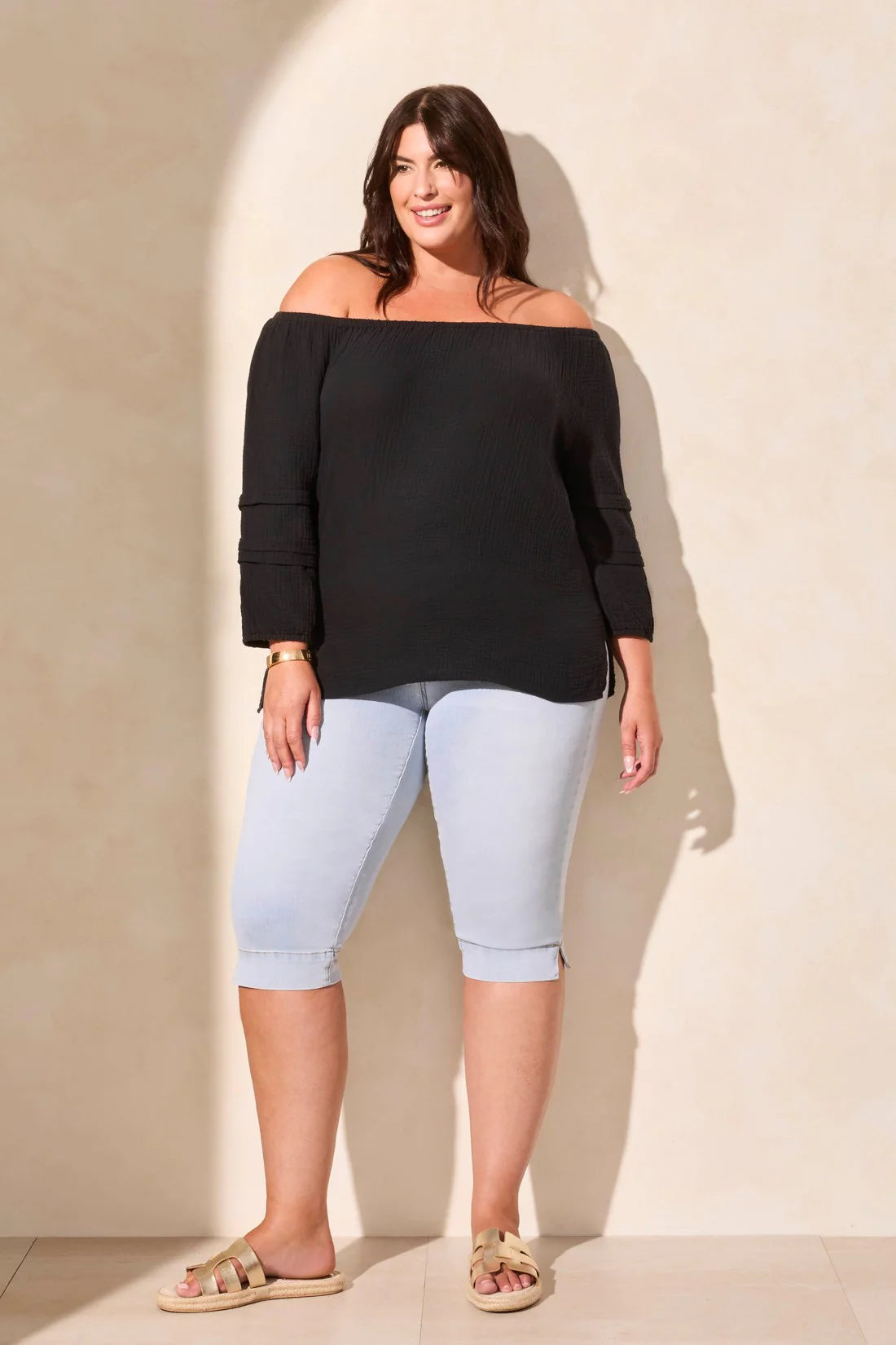 Tribal On and Off Shoulder Blouse