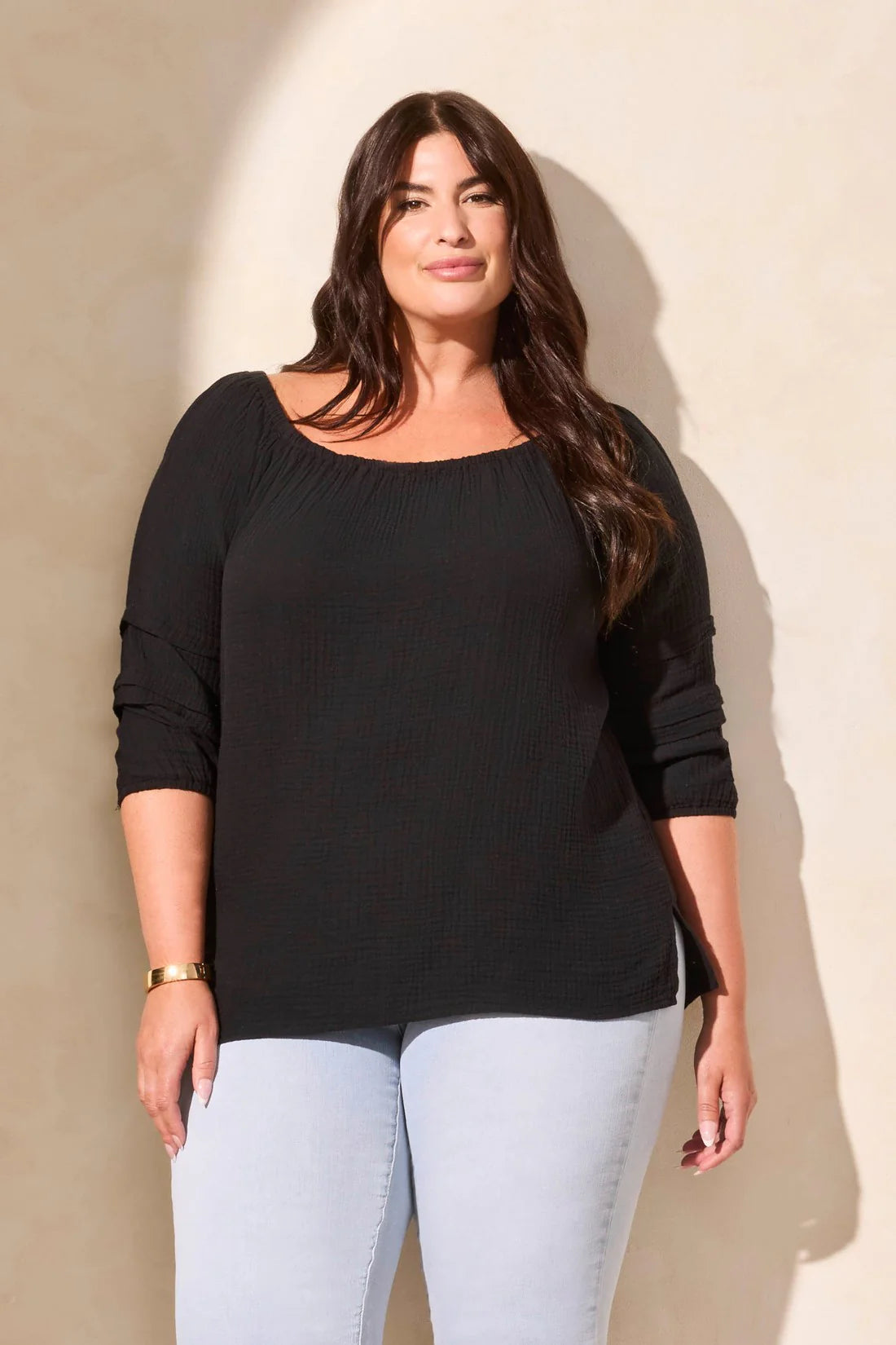 Tribal On and Off Shoulder Blouse
