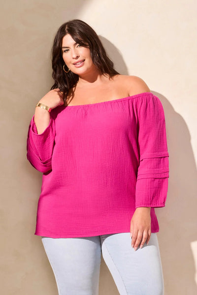 Tribal On and Off Shoulder Blouse