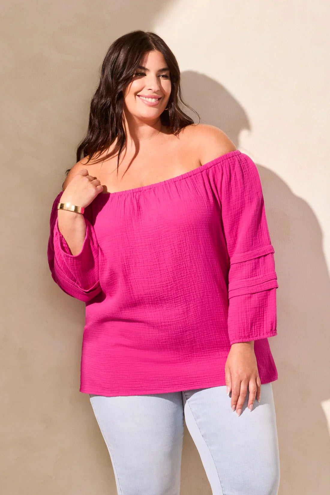Tribal On and Off Shoulder Blouse