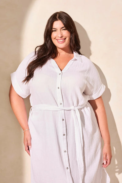 Tribal Short Sleeve Tunic Dress