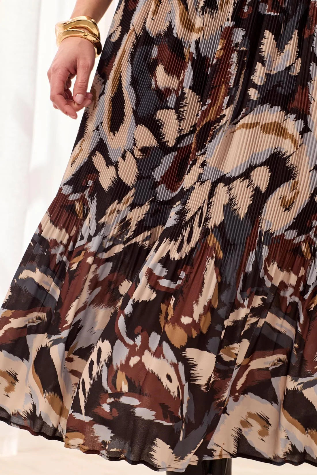 Tribal Plisse Skirt