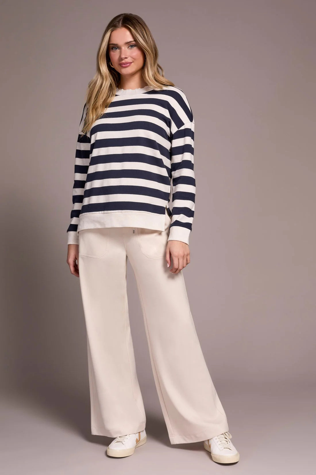 Tribal Striped Crewneck