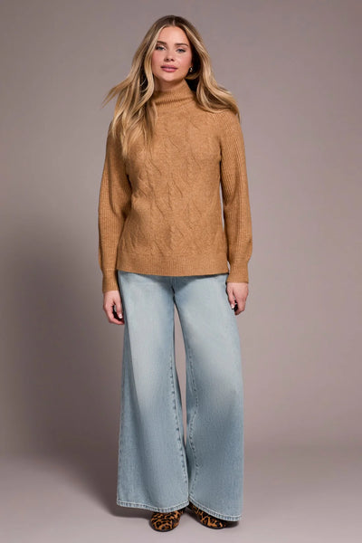 Tribal Long Sleeve Mock Neck Sweater