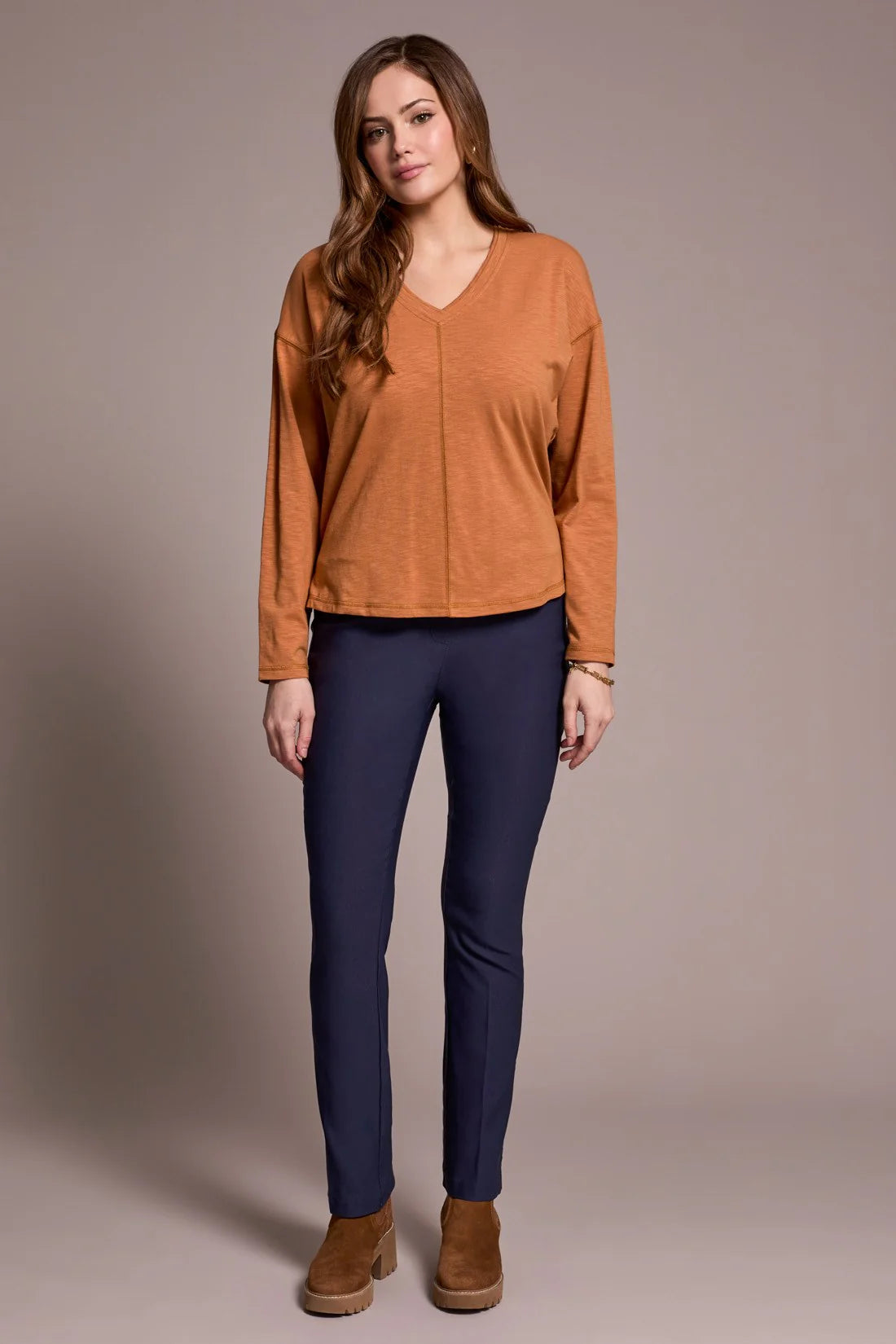 Tribal V-Neck Slub Tee