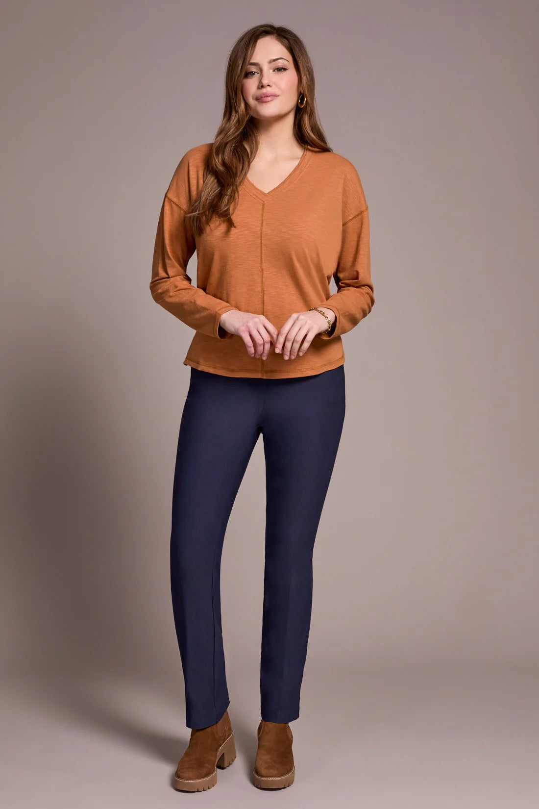Tribal V-Neck Slub Tee