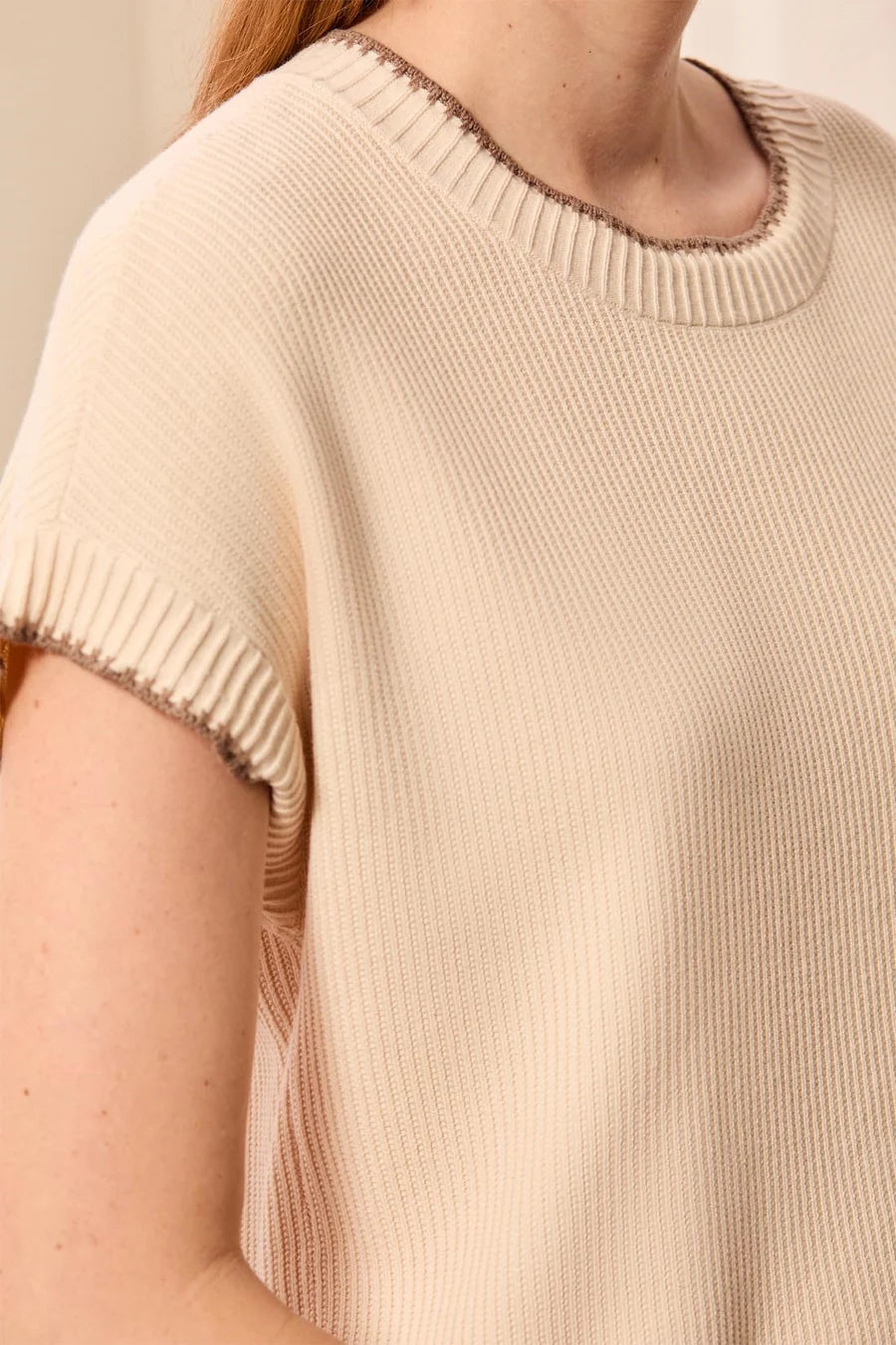 Tribal Cap Slv Crewneck Sweater