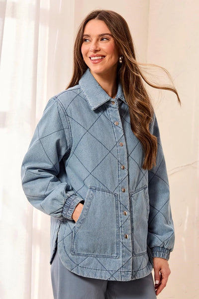 Tribal Denim Quilted Jacket