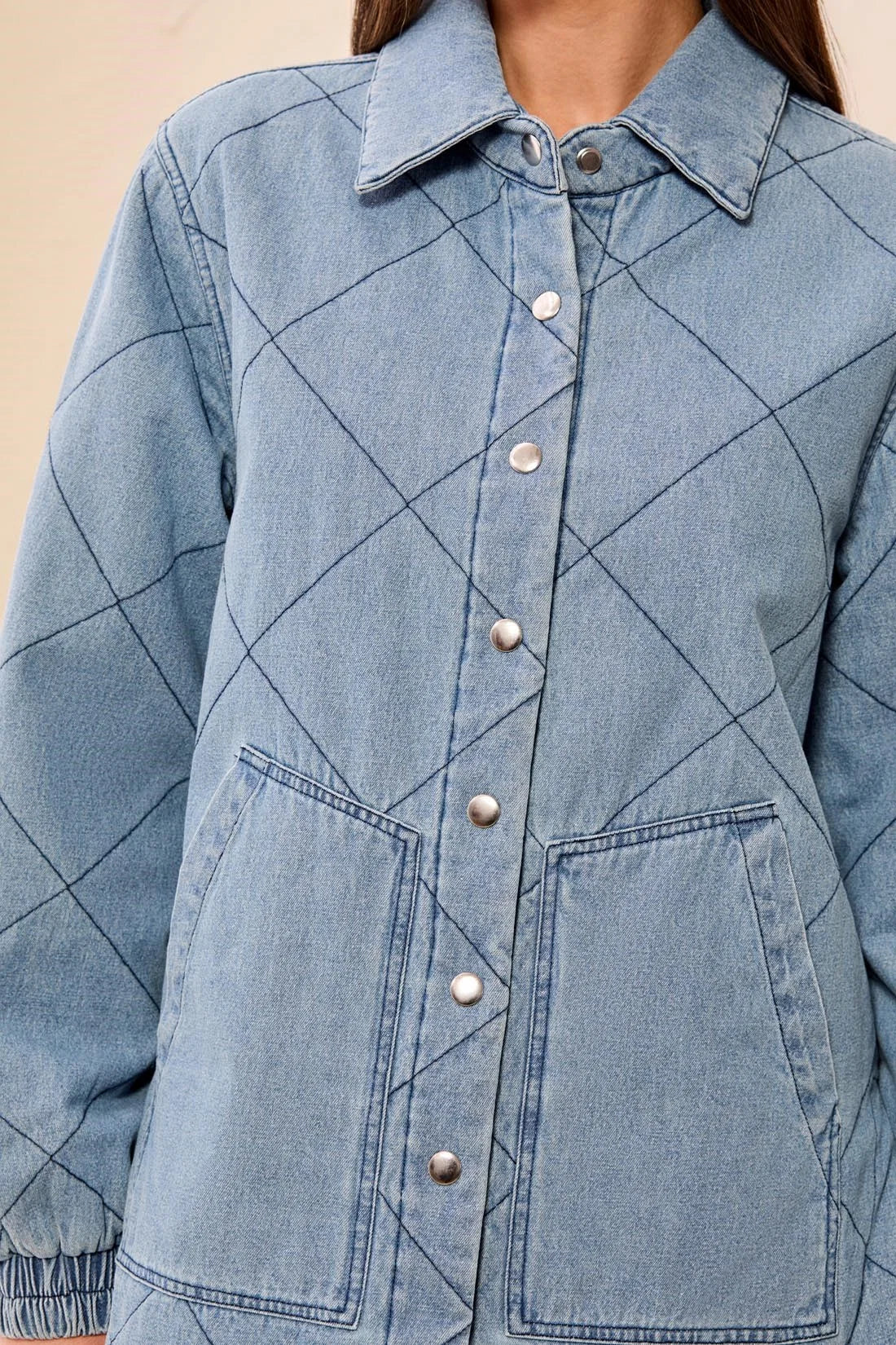 Tribal Denim Quilted Jacket