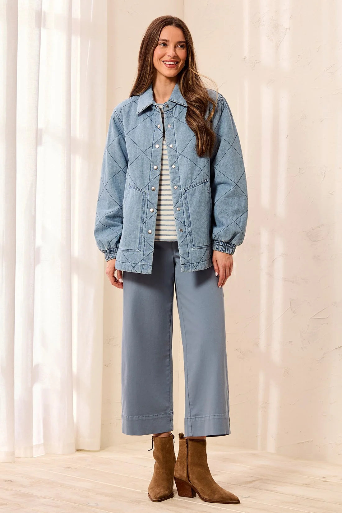 Tribal Denim Quilted Jacket