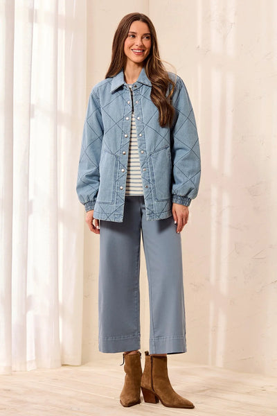 Tribal Denim Quilted Jacket