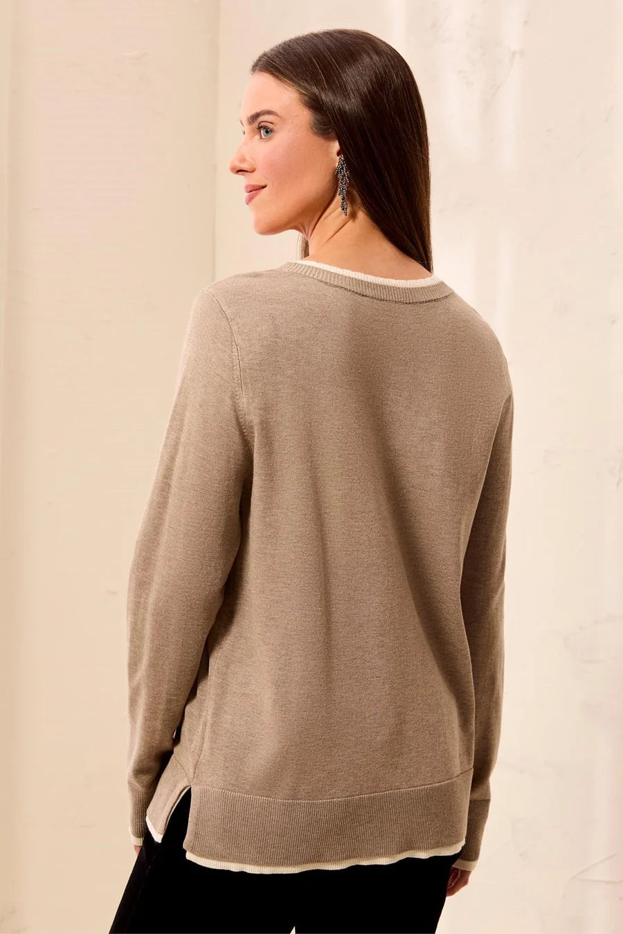 Tribal L/S Vneck Sweater