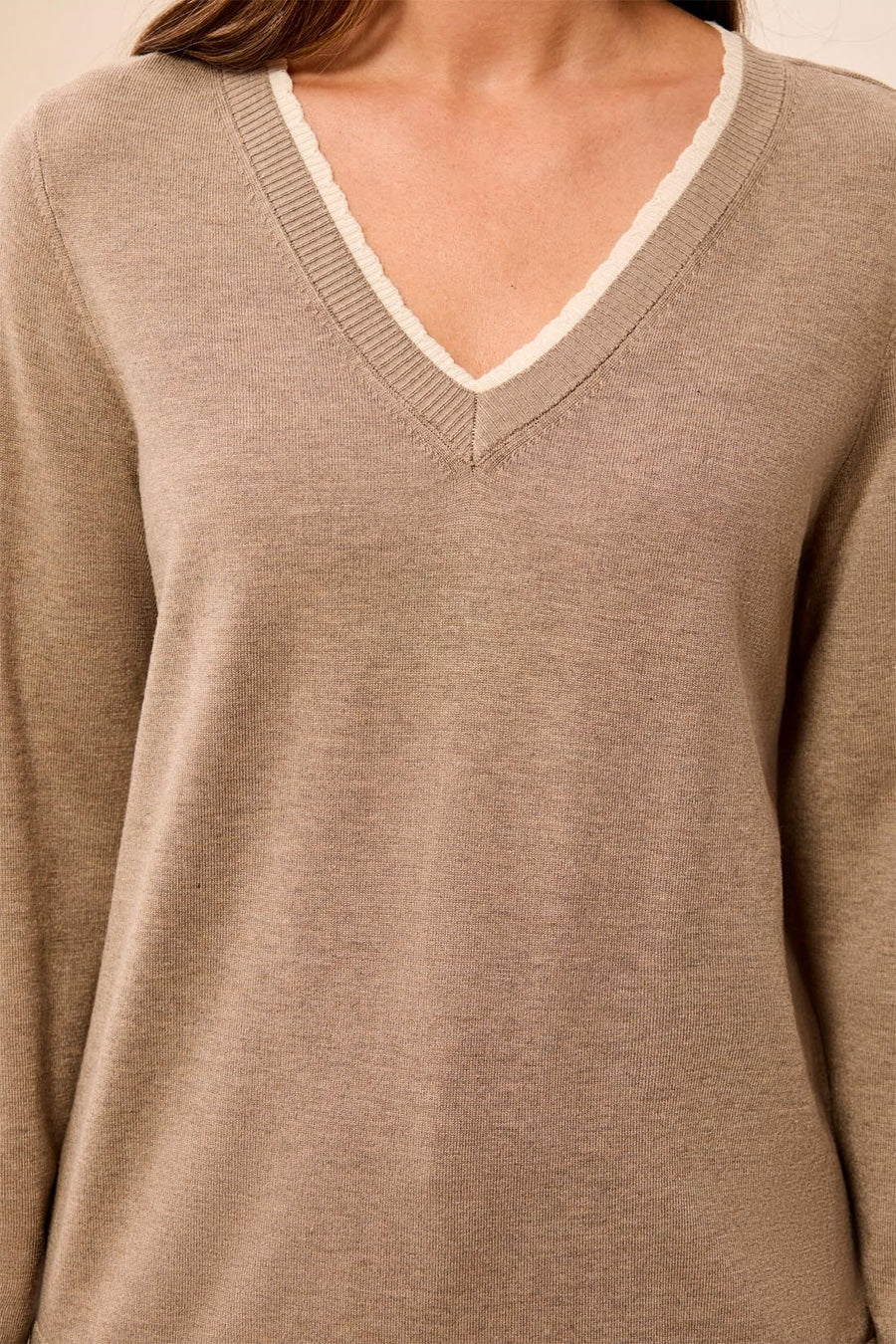 Tribal L/S Vneck Sweater