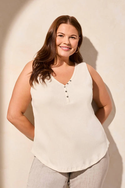 Tribal Henley Tank Top