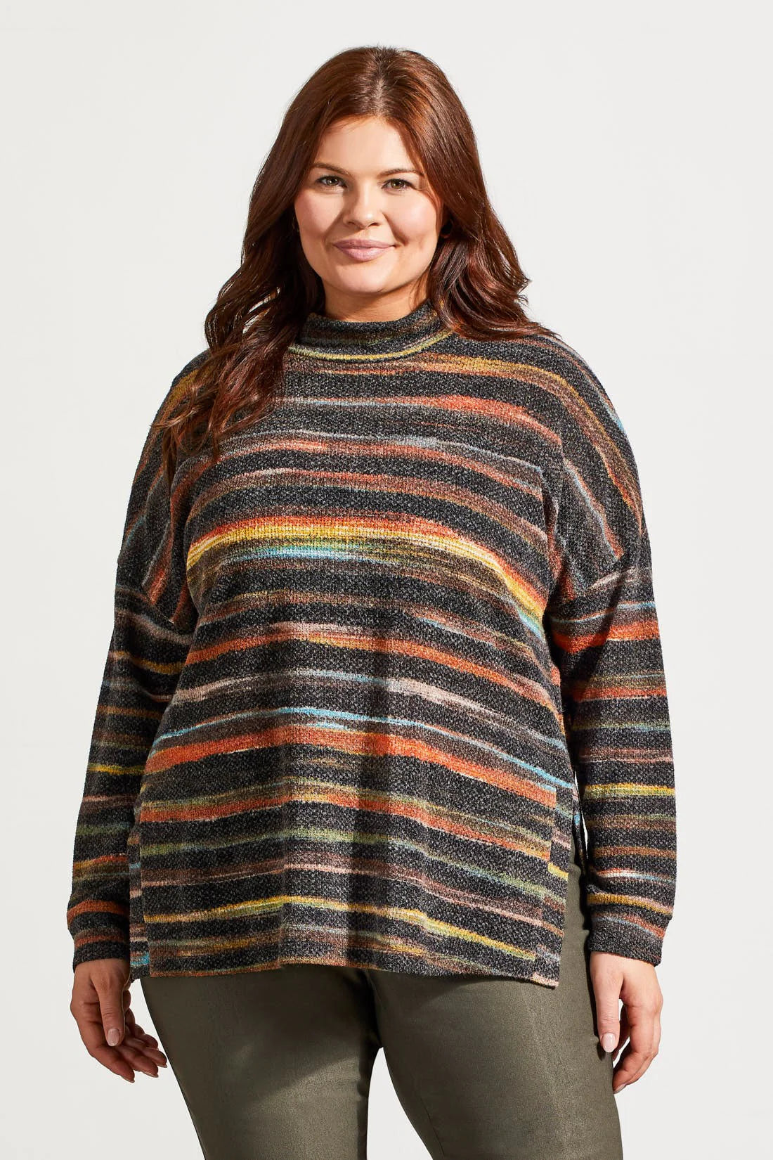 Tribal Long Sleeve Mock Neck