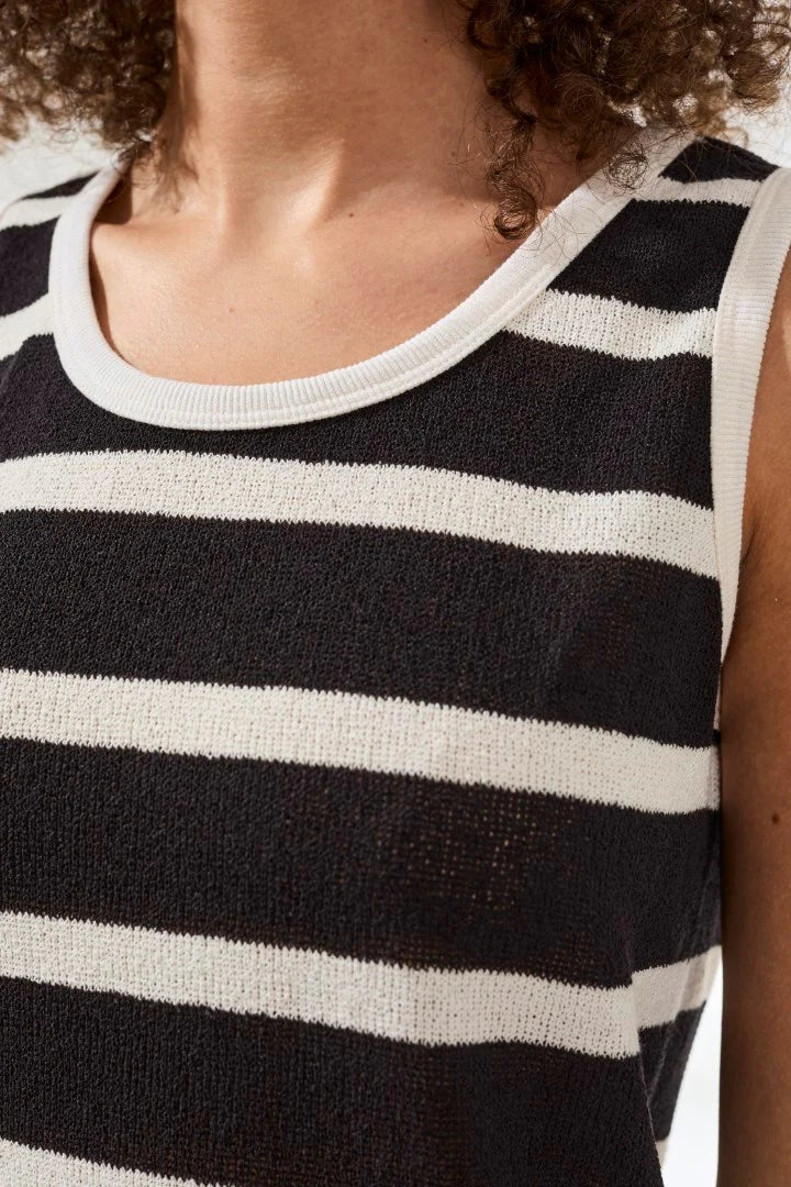 Tribal Sleeveless Stripe Tank