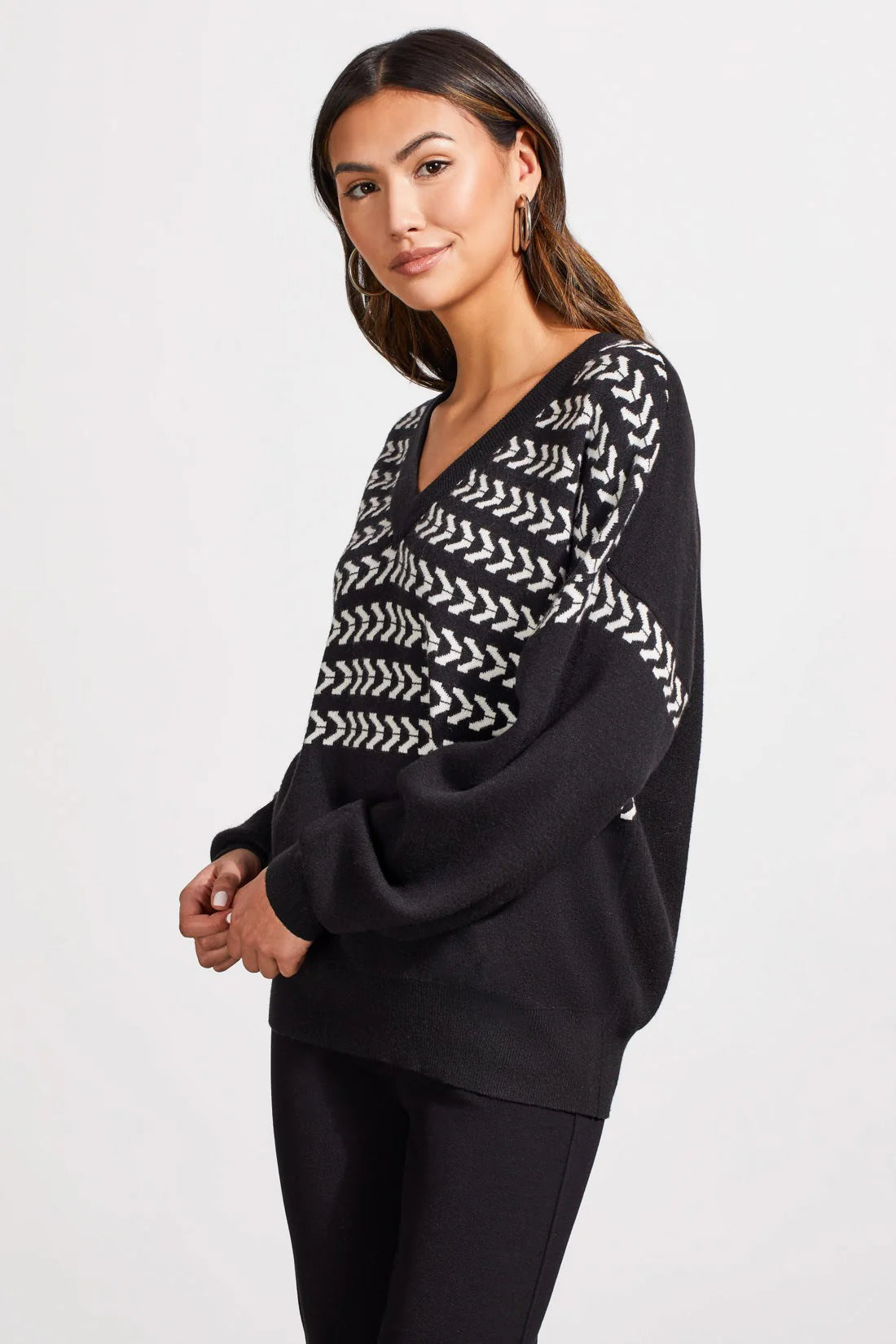 Tribal V-Neck Sweater