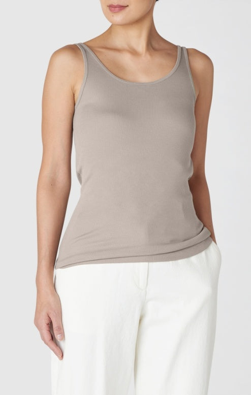 Eileen Fisher Long Scoop Neck Skinny Tank