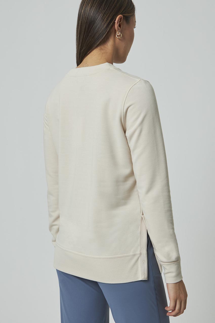 MPG Serene Brushed Side Split Relaxed Pullover